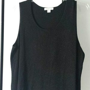 Black lurex tank.  -NWT